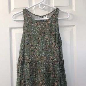 Old Navy Green Floral Dress